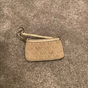 Michael kors gold wristlet